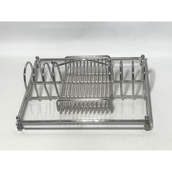 Davco Other - Vintage Davco Silverplate Flatware Caddy Acrylic Buffet Holder Hollywood Regency